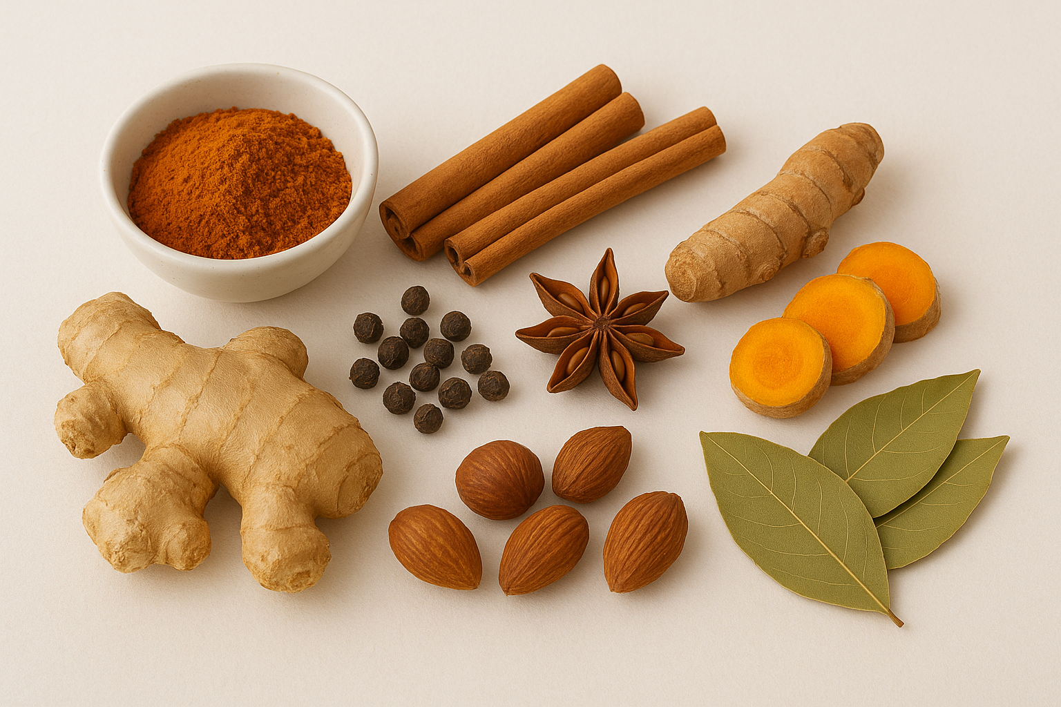 Whole and ground spices for Indian cooking